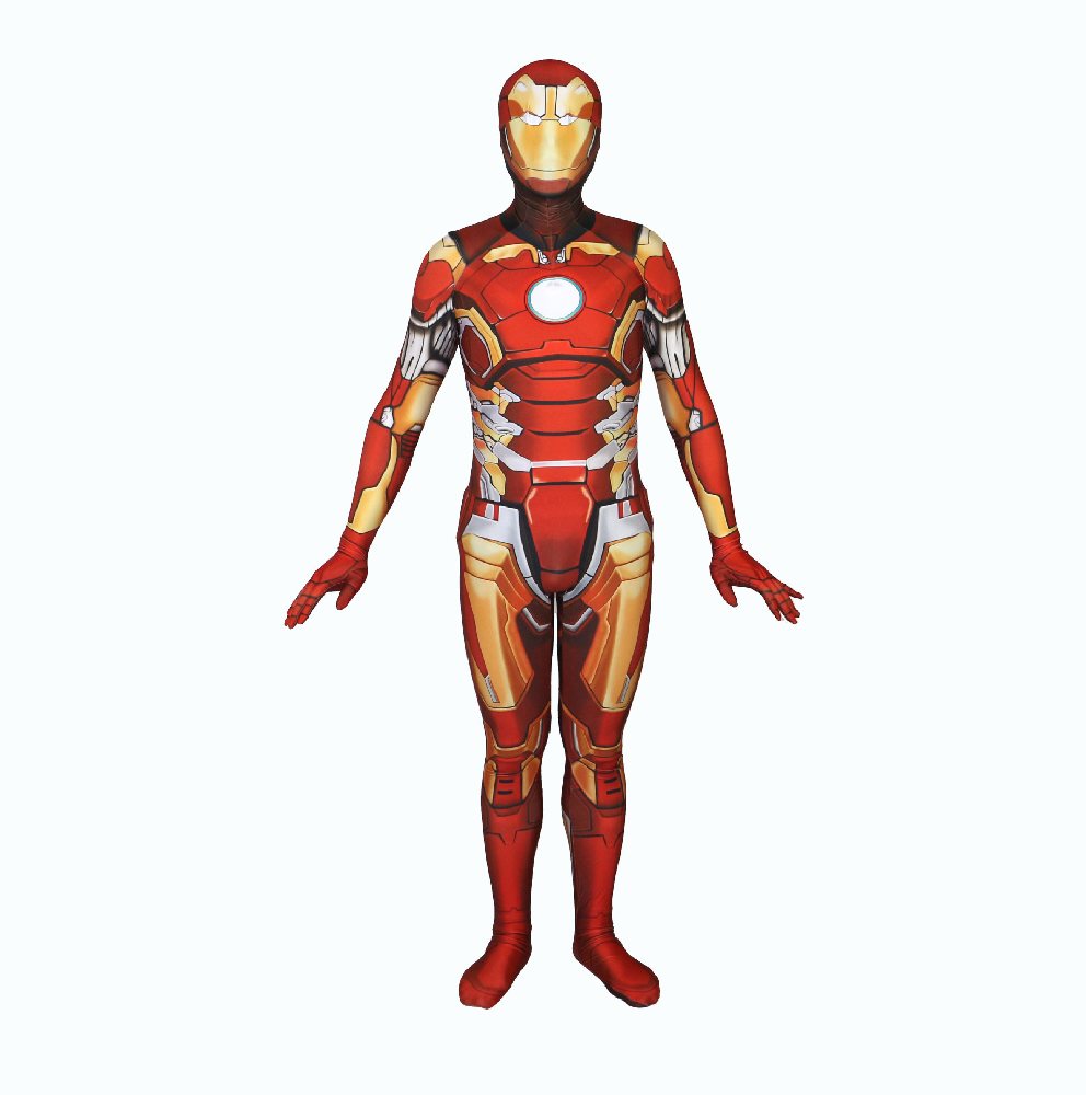 3D Printing Costumes Skin Suits Comics Wei Iron Man Cosplay One-piece Leotard Halloween Cosplay Costumes Skin Suits with Mask