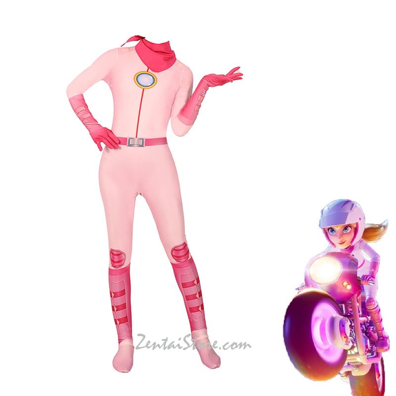 New Style Mario Skin Suits Cosplay Princess Becky Ong-piece Battle Suit Movie Outfit Zentai Suit