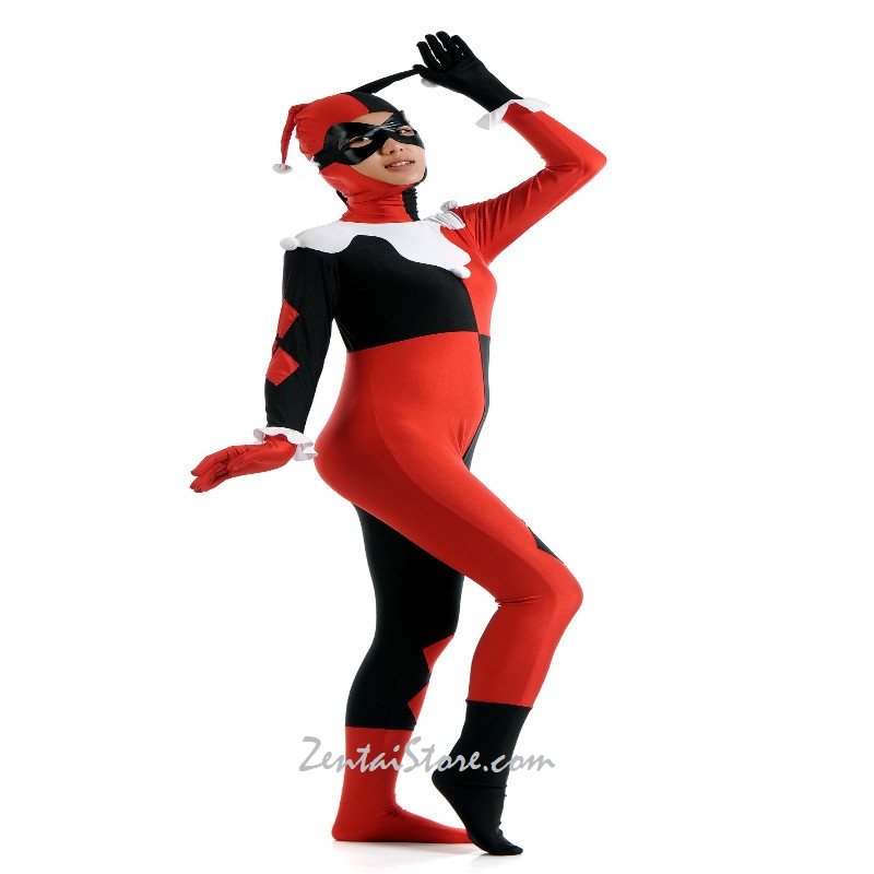 Halloween Christmas Clown Costumes Skin Suits Anime One-piece Lycra Spandex Zentai Suit