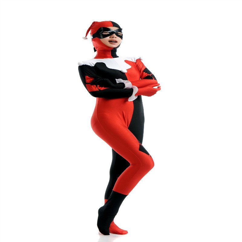 Halloween Christmas Clown Costumes Skin Suits Anime One-piece Lycra Spandex Zentai Suit