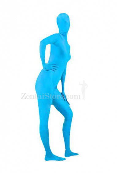 Azure Lycra Spandex Unisex Zentai Suit
