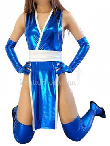 Ideal Blue Shiny Metallic Sexy Costume