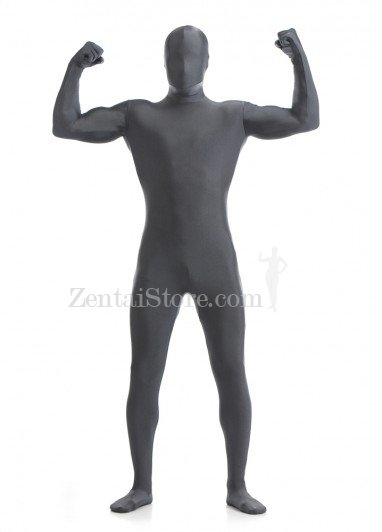 Light Grey Full Body Spandex Zentai Holiday Lycra Cosplay Suit
