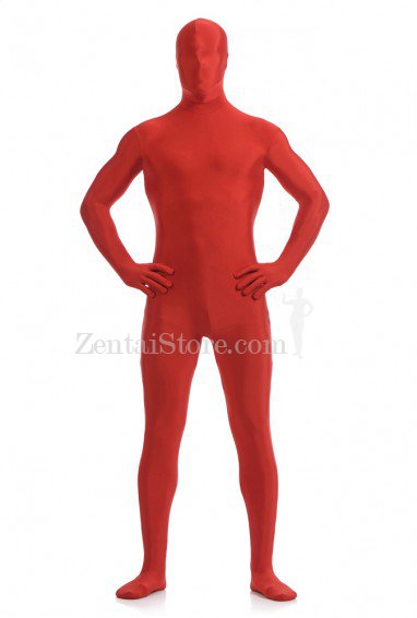 Red Full Body Spandex Holiday Unisex Lycra Morph Zentai Suit