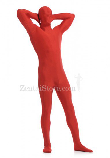 Red Full Body Spandex Holiday Unisex Lycra Morph Zentai Suit