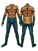 Supply Halloween DC Movie Aquaman Cosplay Costumes Skin Suits Golden Aquaman Superhero Cosplay Zentai Suit