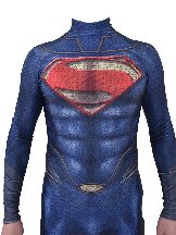 Halloween New Style Blue Muscular Costumes Skin Suits Superman Tights Superman Zentai Suit