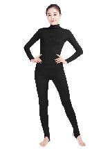 Supply Foot Stepping Yoga Outfit High Collar Long-sleeved One-piece Woman Lycra Spandex Zentai Second-skin Suits