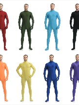 Halloween Lycra Full Body Headless Tights Zentai Costumes Skin Suits Solid Color Stretch Spandex Zentai Suit