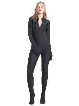 Unicolor Full Body Front Zipper Slinky Lycra Spandex Zentai Second-skin Suits