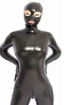 Women Shiny Wet Look Fetish PVC Full Bodysuit Catsuit Tight Bandage Bodycon Jumpsuit Skin Suits Cosplay Zentai Suit