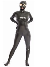 Women Shiny Wet Look Fetish PVC Full Bodysuit Catsuit Tight Bandage Bodycon Jumpsuit Skin Suits Cosplay Zentai Suit