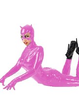 Wet Look Fetish PVC Footed Full Body Catsuit Women Catwoman Zentai Cosplay Costumes Skin Suits