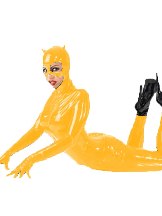 Wet Look Fetish PVC Footed Full Body Catsuit Women Catwoman Zentai Cosplay Costumes Skin Suits