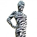 Full Body Zebra Pattern Spandex  Zentai Suit