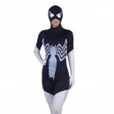 Supply Black and White Lycra Spandex Spiderman  Zentai Costume