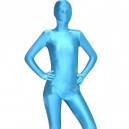 Cheap Unicolor Full Body Blue Lycra Spandex Unisex Zentai Suit