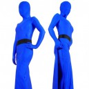 Supply Skirt Style Blue Lycra Spandex Unisex Zentai Suit in