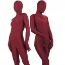 Deep Red Lycra Spandex Unisex Zentai Suit