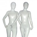 Supply White Cream Shiny Metallic Unisex Zentai Suit