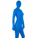 Blue Velour Unisex Zentai Suit
