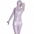 White Transparent Velvet Unisex Zentai Suit