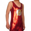 Supply Red The Flash Shiny Metallic Super Hero Costume