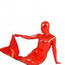 Supply Top Red Shiny Metallic Unisex Zentai Suit