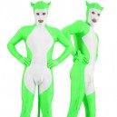 Supply Shiny Metallic Green with White Unisex Catsuit