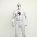 Supply White Spiderman Super Hero Full Body Spandex Holiday Unisex Lycra Morph Zentai Suit
