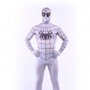 Supply White Spiderman Super Hero Halloween Full Body Spandex Holiday Unisex Lycra Morph Zentai Suit