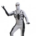 Supply White and Black Spiderman Super Hero Halloween Full Body Spandex Holiday Unisex Lycra Morph Zentai Suit