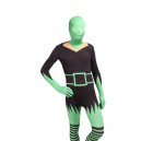 Supply Black and Green Elf Full Body Halloween Spandex Holiday Unisex Cosplay Zentai Suit