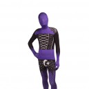 Supply Black and Purple Full Body Halloween Spandex Holiday Unisex Cosplay Zentai Suit