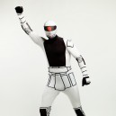 Supply Black and White Robot Halloween Full Body Spandex Holiday Unisex Lycra Morph Zentai Suit
