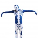 Supply Blue Skull Flag Full Body Halloween Spandex Holiday Unisex Cosplay Zentai Suit