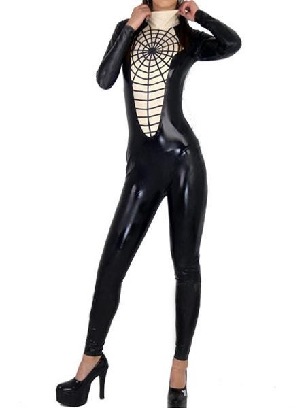 Skin Tights Latex Spider Web Catsuit