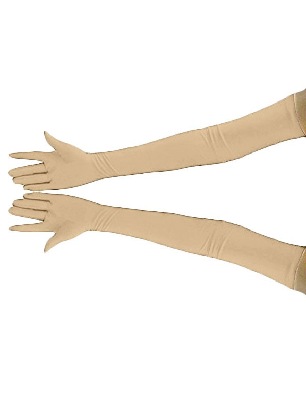 Stretchy Lycra Gloves Over Elbow Halloween Skin Suits Cosplay Gloves