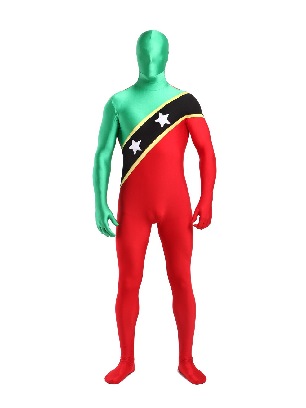 Lycra Spandex Around the World Flag Full Body Zentai Second-skin Suits