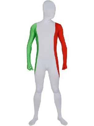 Halloween Costumes Skin Suits Italy Flag Full Body Lycra Spandex Zentai Suit