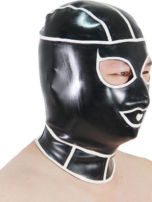 Classic Skinsuit Latex Mask Open Eyes Mouth Nostrils 3D Skinsuit Latex Head Cover