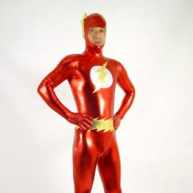 Shiny Metallic Flash Costume with Mask