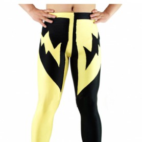 Black and Yellow Pattern Lycra Spandex Catsuit Trousers