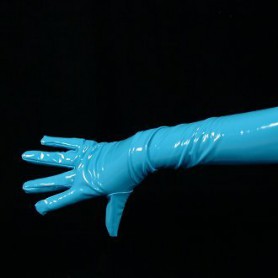 ZENTAI Lake Blue Long PVC Gloves