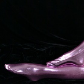 ZENTAI Pink Shiny Metallic Stockings