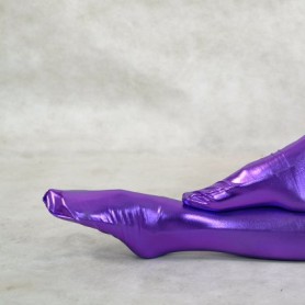ZENTAI Purple Shiny Metallic Stockings