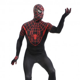Red and Black Spiderman Super Hero Full Body Spandex Holiday Unisex Lycra Morph Zentai Suit