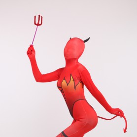 Halloween Red Elf Full Body Spandex Holiday Unisex Cosplay Zentai Suit