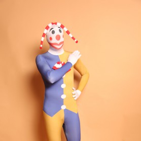Mixed Color Clown Full Body Halloween Spandex Holiday Unisex Cosplay Zentai Suit