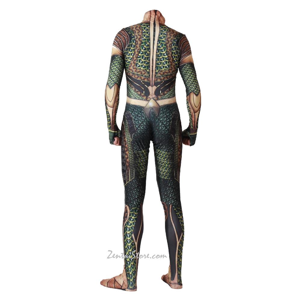 DC Movie Flesh-colored Golden Sea King Cosplay One-piece Tights Halloween Cosplay Costumes Skin Suits